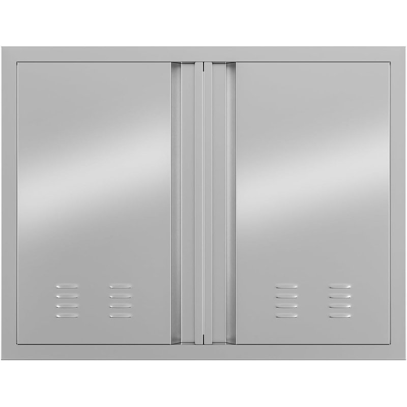 Stainless Steel Doors for Outdoor Kitchens with Recessed Handle & Vents