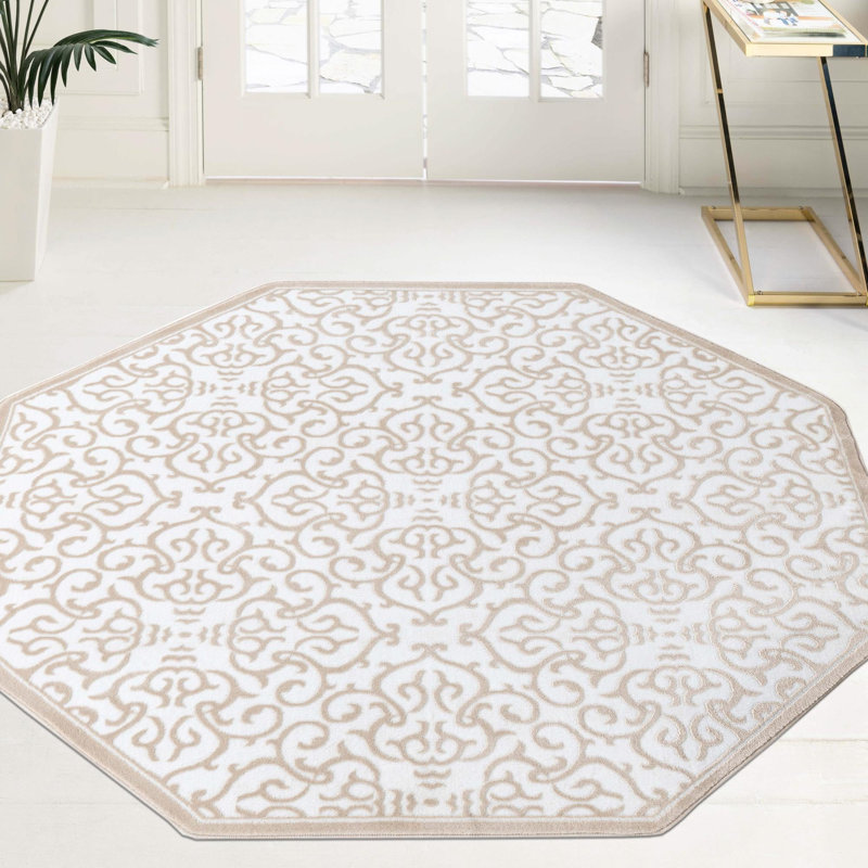 Emigdio Oriental Indoor Rug, Octagon 5'3"