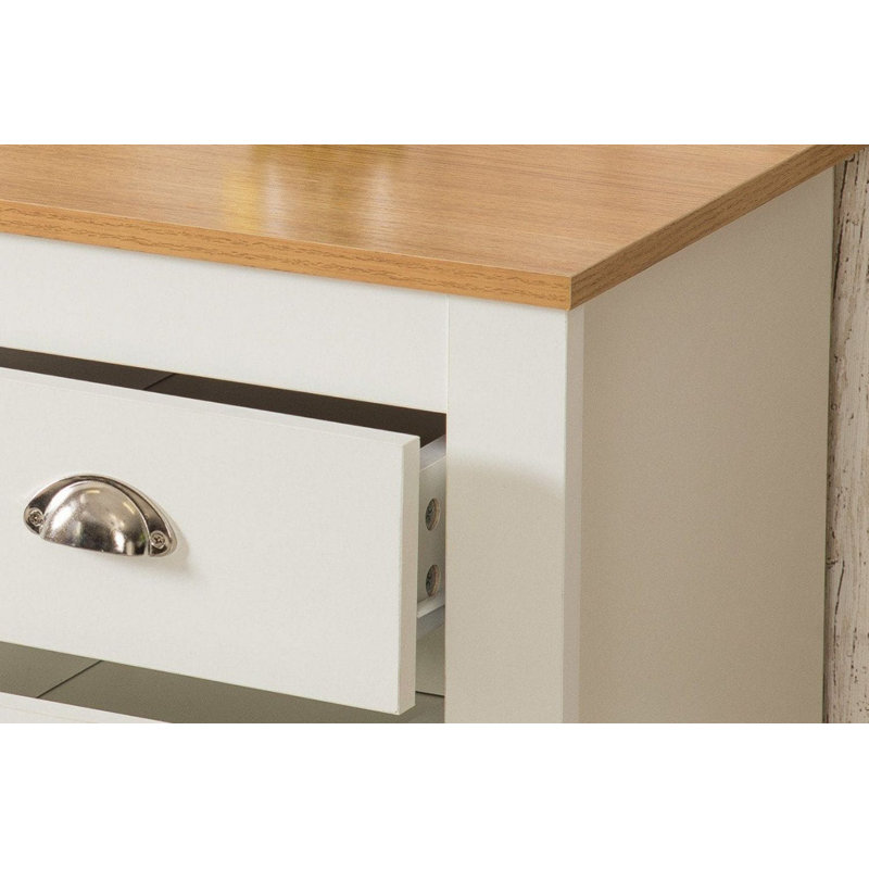 Amarelis 45cm W Bedside Table, White