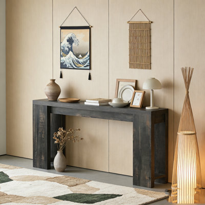 Farmhouse Wood Sofa Table Entryway Table