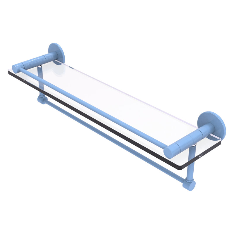 Tablette flottante avec barre à serviettes Fresno, H 5 po x l 16 po x P 5 po, Flat Troll Blue