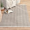  Tapis gris neutre tissé à la main et à plat
