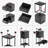 Rolling Craft Cart Metal Storage Cart with Lockable Drawer Salon SPA Trolley-93101722