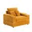 Canapé orange simple en velours côtelé avec un oreiller-1260793240