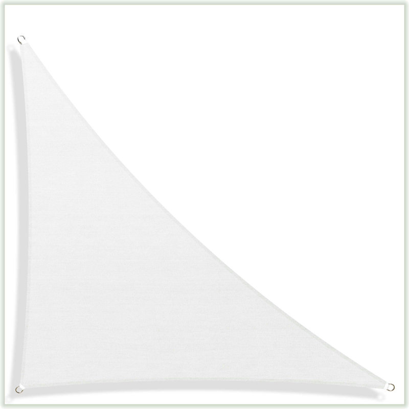 Colourtree Triangle Sun Shade Sail Canopy Fabric Cloth Screen, Water Permeable & UV Block UPF50, White