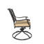 Ensemble repas rectangulaire pour l'extérieur avec chaise pivotante-110923793