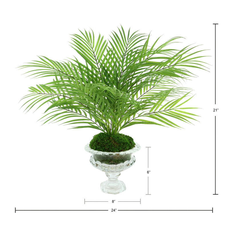 Floor Faux Palm Plant in Vase