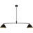 Alscott 2-Light Matte Black Linear Chandelier