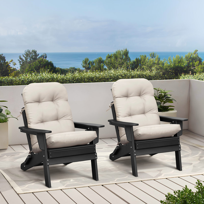 Outdoor Chair Cushions, Two-Piece Set, Khaki