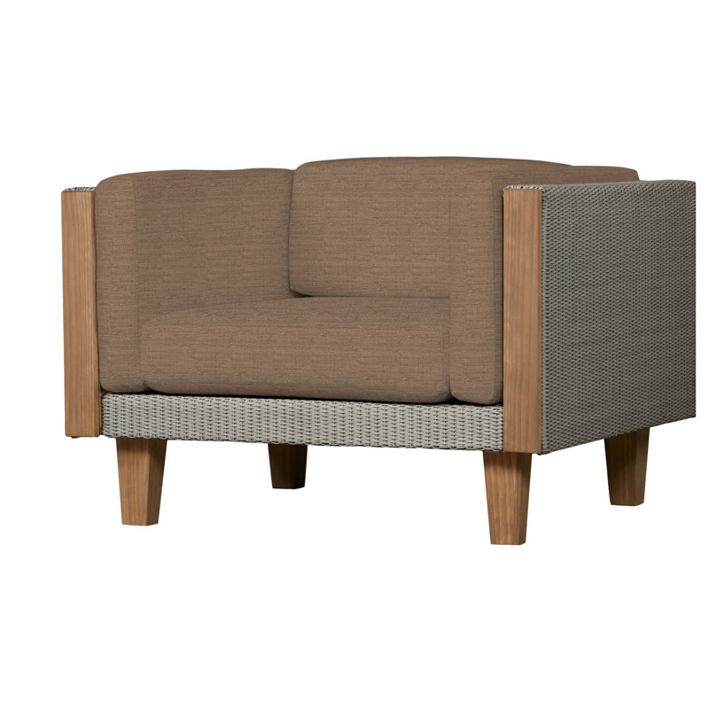 Catalina Outdoor Teak Lounge Chair, Demo Mist, Pewter
