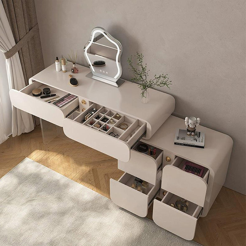 Makeup Vanity with Light mirror,6 drawers