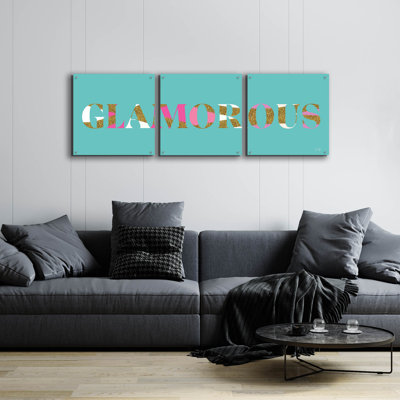Epic Art 'Glamourous' by Yass Naffas Designs, Acrylic Glass Wall Art