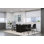 Bureau modulaire en L avec piédestal simple