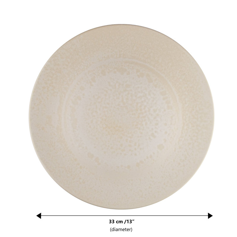 Marble Hammered Stoneware Presentation Plate 33 cm