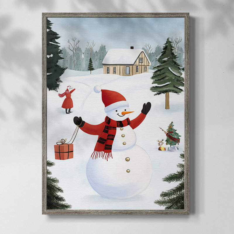 «Christmas Holiday Art CCXLVII», reproduction d'art encadrée - bois massif, H 30 po x l 24 po
