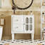 Meuble-lavabo de salle de bain avec lavabo, meuble-lavabo simple autoportant avec 2 tiroirs