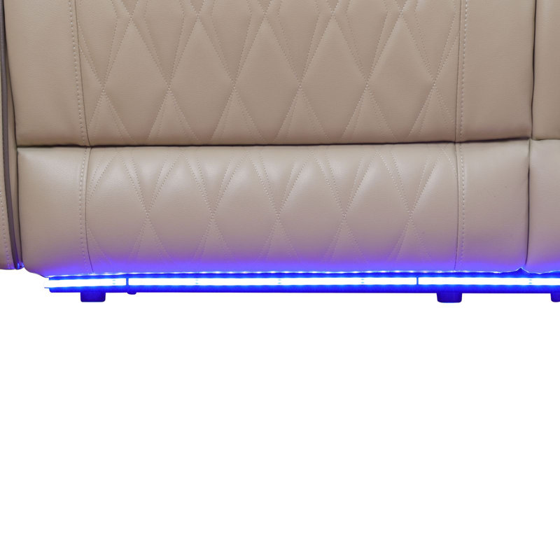  Canapé inclinable en cuir Macius 