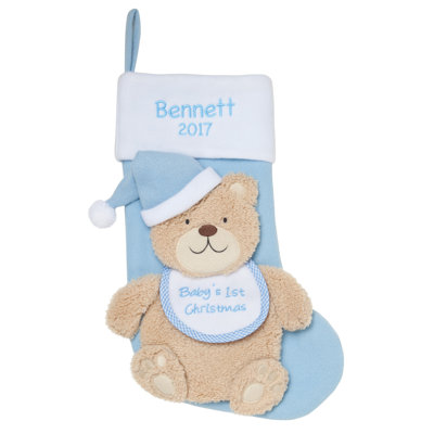 Baby Boy Bear Personalized Stocking