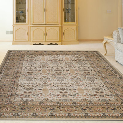 Tapis oriental ivoire / crème / beige Garda