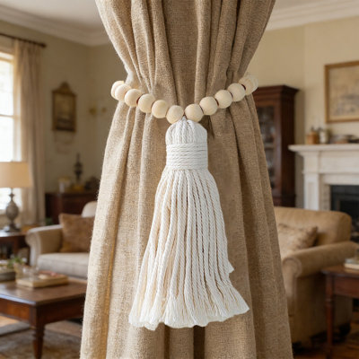Attaches de rideau en corde pour pinces à rideaux pour fenêtre de chambre à coucher, décoration de chambre de bébé