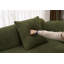 Canapé-lit moderne avec méridienne courbée avec assise profonde et coussin intégré pour le salon ou la chambre à coucher.-325544238
