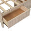 Lit de jour double en bois avec tablettes de rangement et 3 tiroirs-391724588