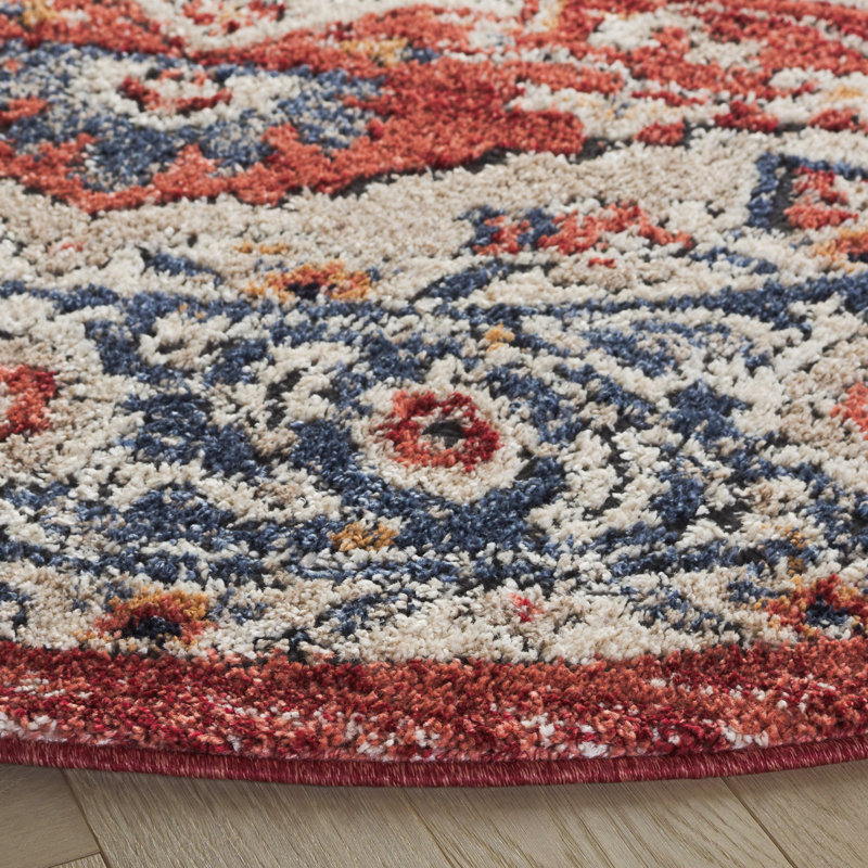 Luna Performance Oriental Rug, Round 6'7"