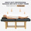 Table de massage professionnelle de 75 pouces avec appui-tête réglable, lit de spa en cuir PU avec structure en bois massif