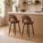 Adjustable Swivel Bar Stools Set of 2, Modern Upholstered Bar Chairs with Metal Legs, Kitchen Island & Home Bar Seating-848232182