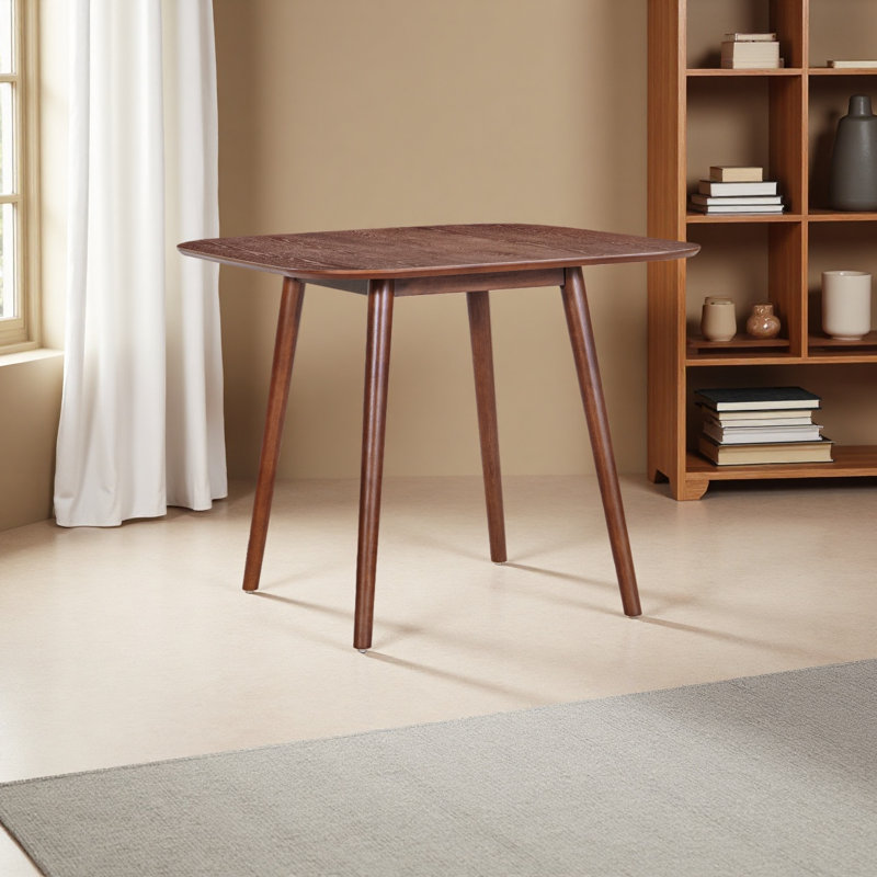 Square Dinning Table, Dark Walnut