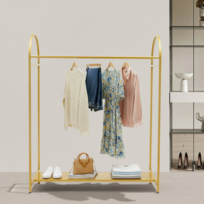Serayah 19.68'' Metal Industrial Pipe Clothing Rack