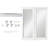 2 MDF Interior Slab Doors with Aluminium Hardware Bypass Sliding Door Full Lite Mirror Glass Design-105183240