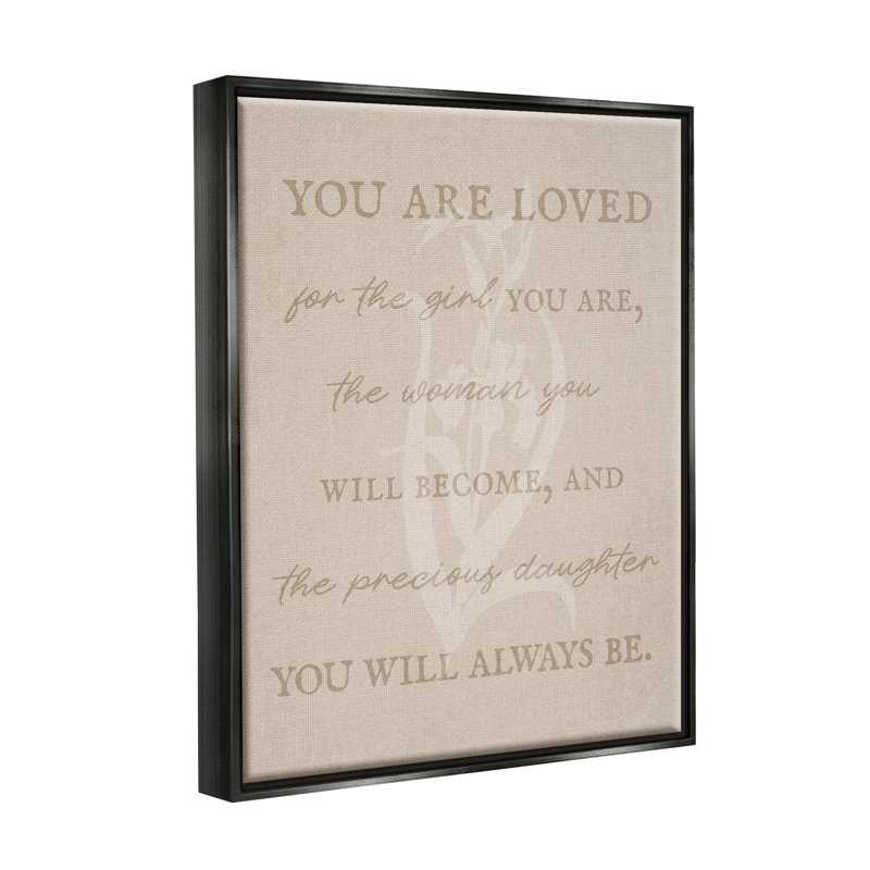 Impression sur toile Precious Daughter Family encadrée par Lil 'Rue, H 21 po x l 17 po x P 1,7 po