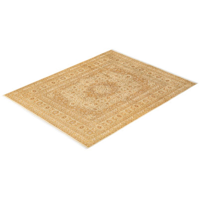 One-of-a-Kind 8' 1" X 10' 5" 2000s Wool Area Rug in Ivory