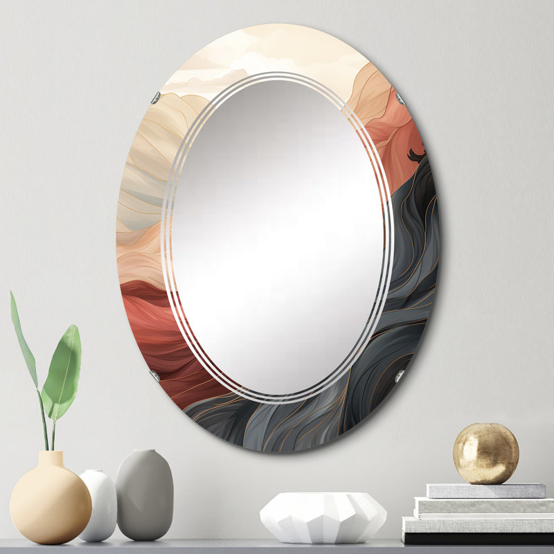 Homeros - Miroir mural moderne ovale, 30" x 20"