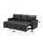 Naara Sectional Sleeper Couch with Storage Pull Out White Couch Bed, Reversible Sleeper Sofa Couch-78546630