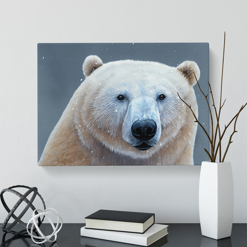 Spectacular Polar Bear - Wrapped Canvas, 35cm H x 50cm W x 3cm D