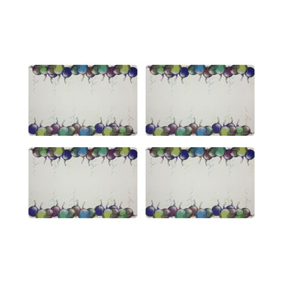 Xmas Vegan Leather Rectangle Placemats
