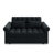 Loveseats Sofa Bed With Pull-Out Bed,Adjsutable Back-Black