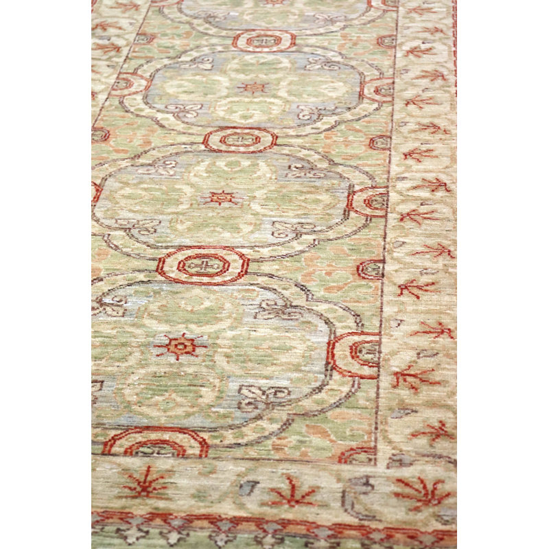 Chateau Hand Woven Silk and Wool Oriental Area Rug, Runner 2'7" x 11'1"