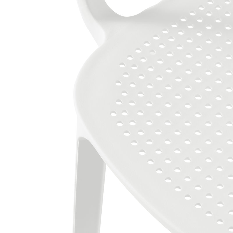 6-Person Outdoor Rectangular Dining Set, White