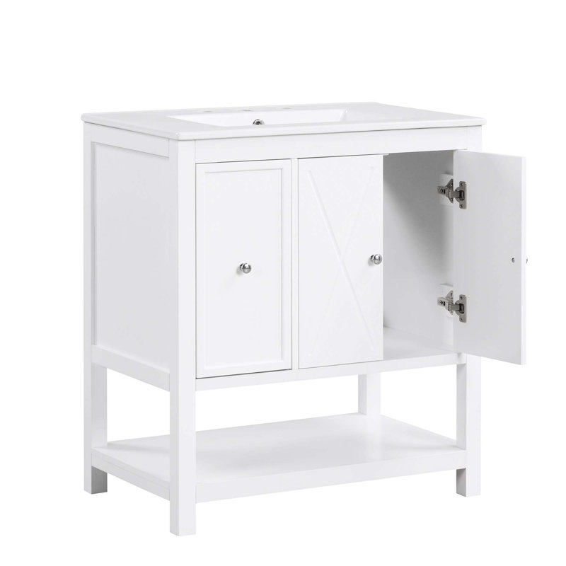 Meuble-lavabo 30 po avec comptoir, meuble-lavabo avec 2 portes et 1 tiroir