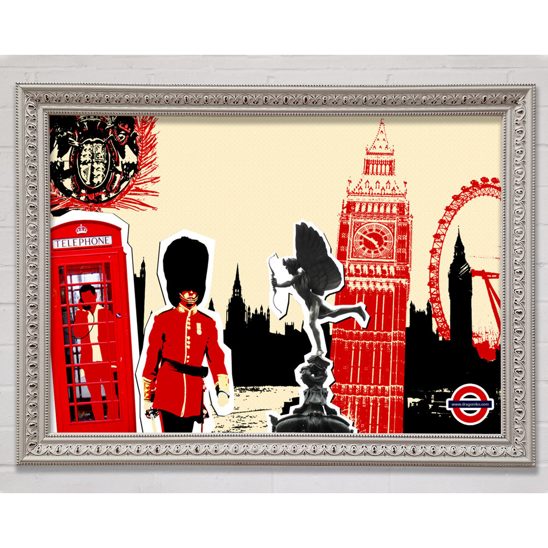 London Collage - Einzelner Bilderrahmen Kunstdrucke