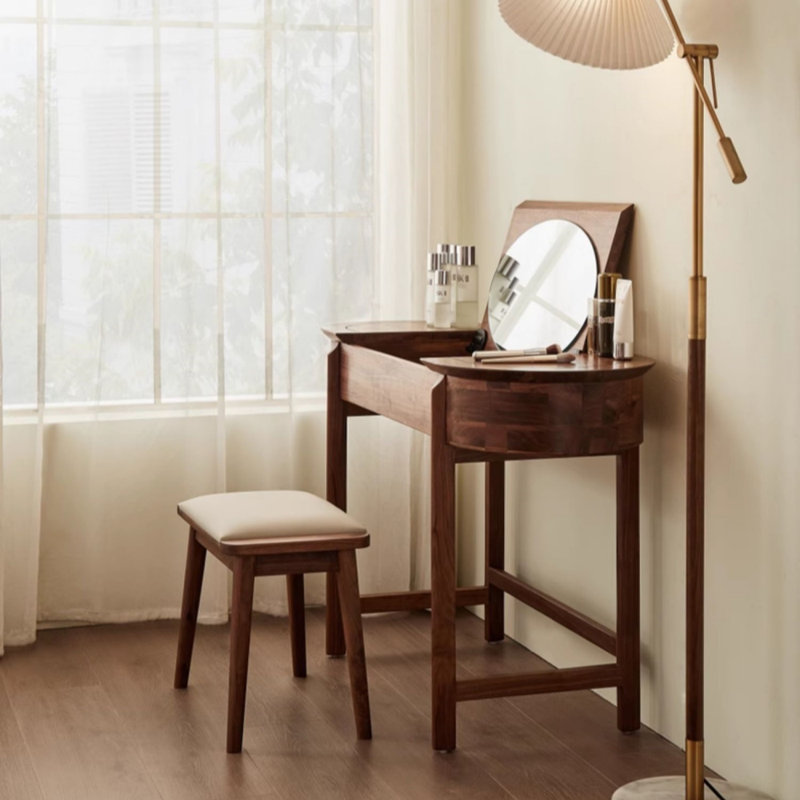 Commode rabattable en bois de noyer noir