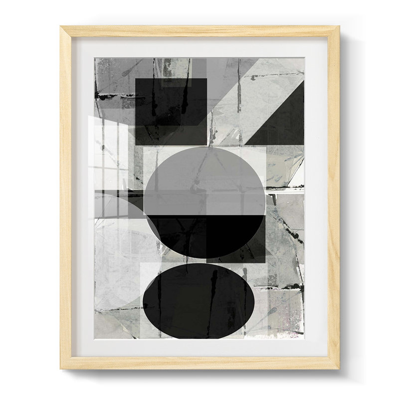 «Abstract Neutralité II», reproduction encadrée, Naturel, H 28,5 po x l 20,5 po