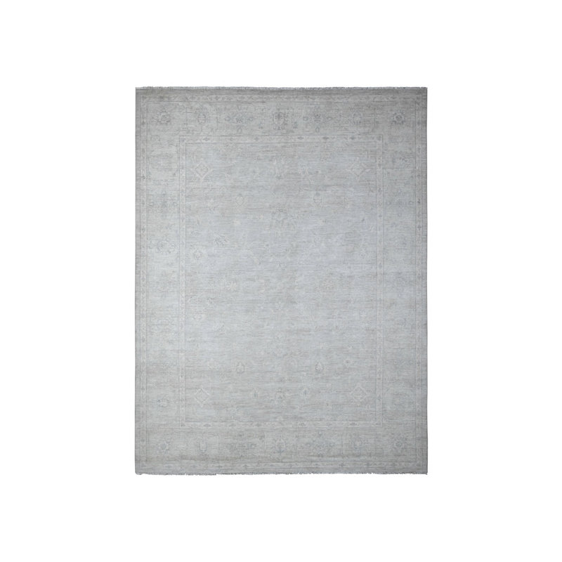 Tapis oriental gris Peshawar noué à la main 8 pi 10 po x 11 pi 6 po 6CDBE504D00447C58AECB219F4561352
