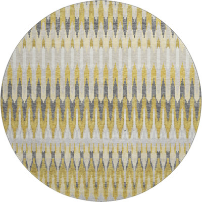 Premium Machine Washable Prisco Gold Rug