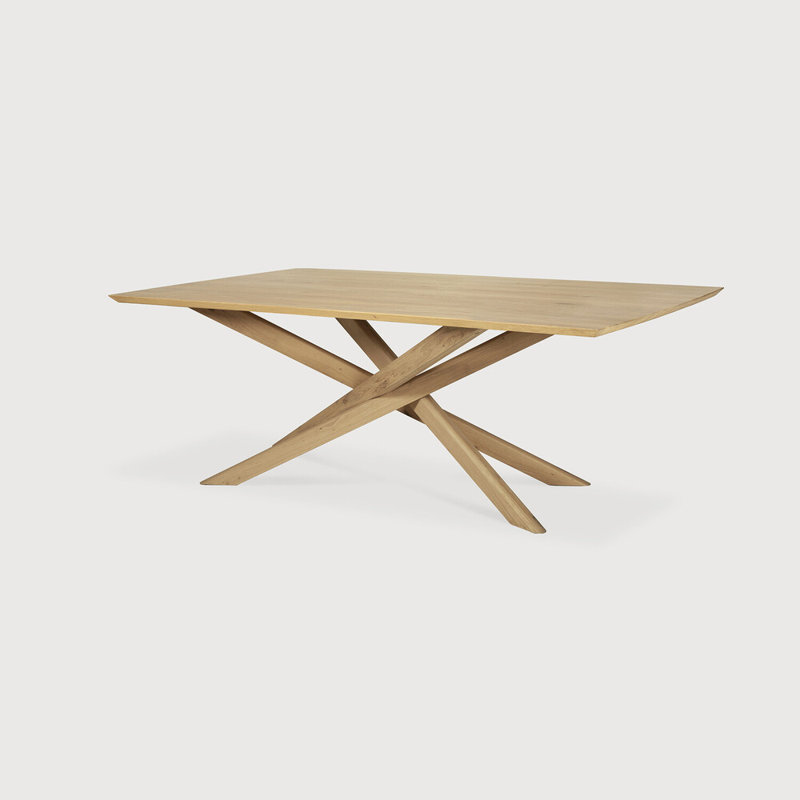 Mikado Solid Oak Dining Table, 43.3" W x 94.5" L