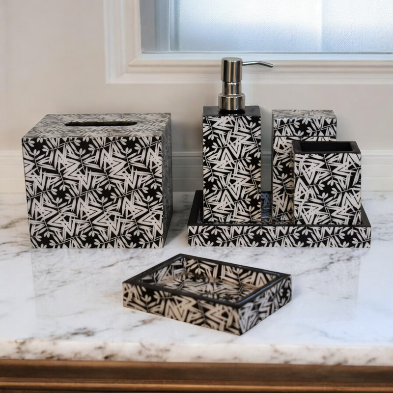 Aneek Ceramic / Porcelain Bathroom Accessory Set