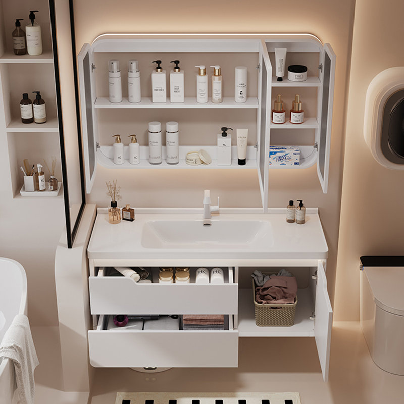 Light luxury cream-style bathroom cabinet